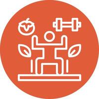 Balanced Lifestyle Outline Circle Icon vector