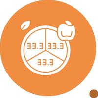 Portion Sizes Glyph Shadow Icon vector