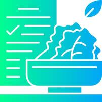 Meal Planning Solid Multi Gradient Icon vector
