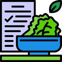 Meal Planning Line Filled Icon vector