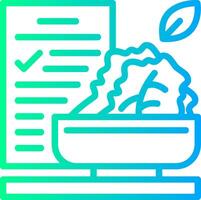 Meal Planning Linear Gradient Icon vector