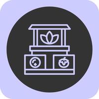 Farmer-s Market Linear Round Icon vector