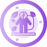 Mind-Body Connection Glyph Gradient Icon vector