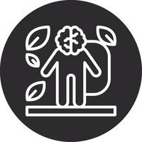 Mind-Body Connection Inverted Icon vector