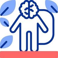 Mind-Body Connection Color Filled Icon vector