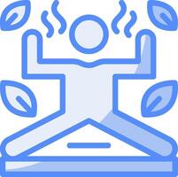 Flexibility Training Line Filled Blue Icon vector