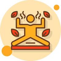 Flexibility Training Filled Shadow Circle Icon vector