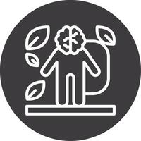 Mind-Body Connection Outline Circle Icon vector