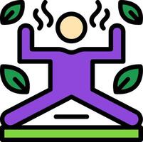 Flexibility Training Line Filled Icon vector