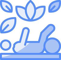 Core Strength Line Filled Blue Icon vector