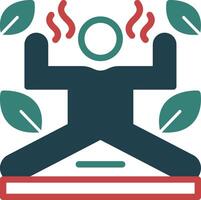 Flexibility Training Glyph Two Color Icon vector