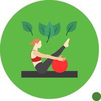 Core Strength Flat Shadow Icon vector