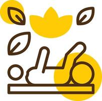 Core Strength Yellow Lieanr Circle Icon vector