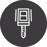 Car key Outline Circle Icon vector