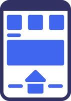 Home Solid Two Color Icon vector