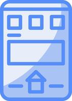 Home Line Filled Blue Icon vector