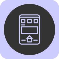 Home Linear Round Icon vector