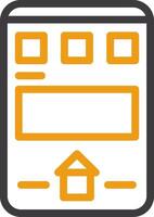 Home Line Two Color Icon vector