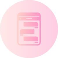 Messages Gradient Circle Icon vector