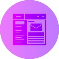 Mail Gradient Circle Icon vector