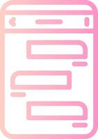 Messages Linear Gradient Icon vector