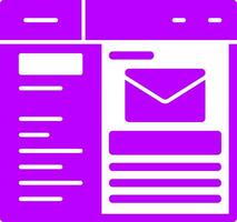 Mail Solid Multi Gradient Icon vector