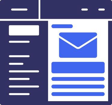 Mail Solid Two Color Icon vector