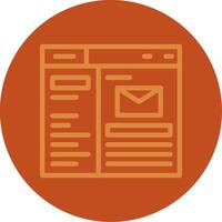 Mail Line Multi color Icon vector