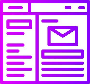 Mail Linear Gradient Icon vector