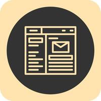 Mail Linear Round Icon vector