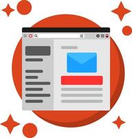 Mail Tailed Color Icon vector