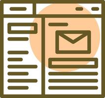 Mail Linear Circle Icon vector