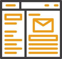 Mail Glyph Two Color Icon vector