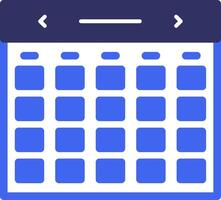 Calendar Solid Two Color Icon vector