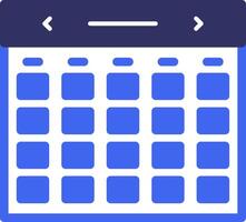 Calendar Solid Two Color Icon vector