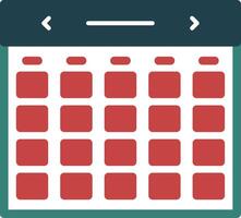 Calendar Line Two Color Icon vector