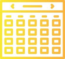 Calendar Linear Gradient Icon vector