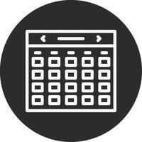 Calendar Inverted Icon vector