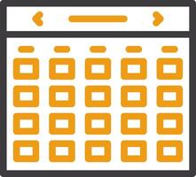Calendar Glyph Two Color Icon vector