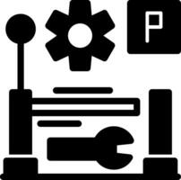 Parking maintenance Glyph Icon vector