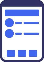 Contacts Solid Two Color Icon vector