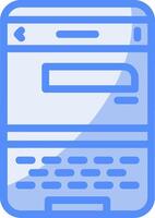 Chat Line Filled Blue Icon vector
