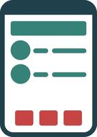 Contacts Glyph Two Color Icon vector