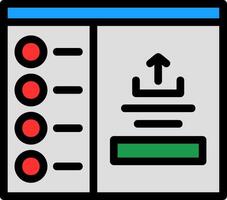 Upload Line Filled Icon vector