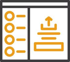 Upload Line Circle Icon vector