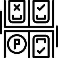 Parking occupancy status Line Icon vector