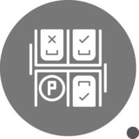 Parking occupancy status Glyph Shadow Icon vector