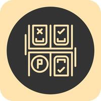 Parking occupancy status Linear Round Icon vector