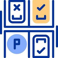 Parking occupancy status Color Filled Icon vector