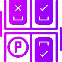 Parking occupancy status Solid Multi Gradient Icon vector